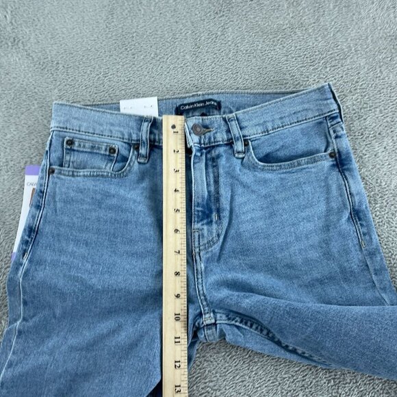 Calvin Klein Womens Straight Leg Blue Jeans Size 4 Denim Casual NWT 5775 - Picture 5 of 10